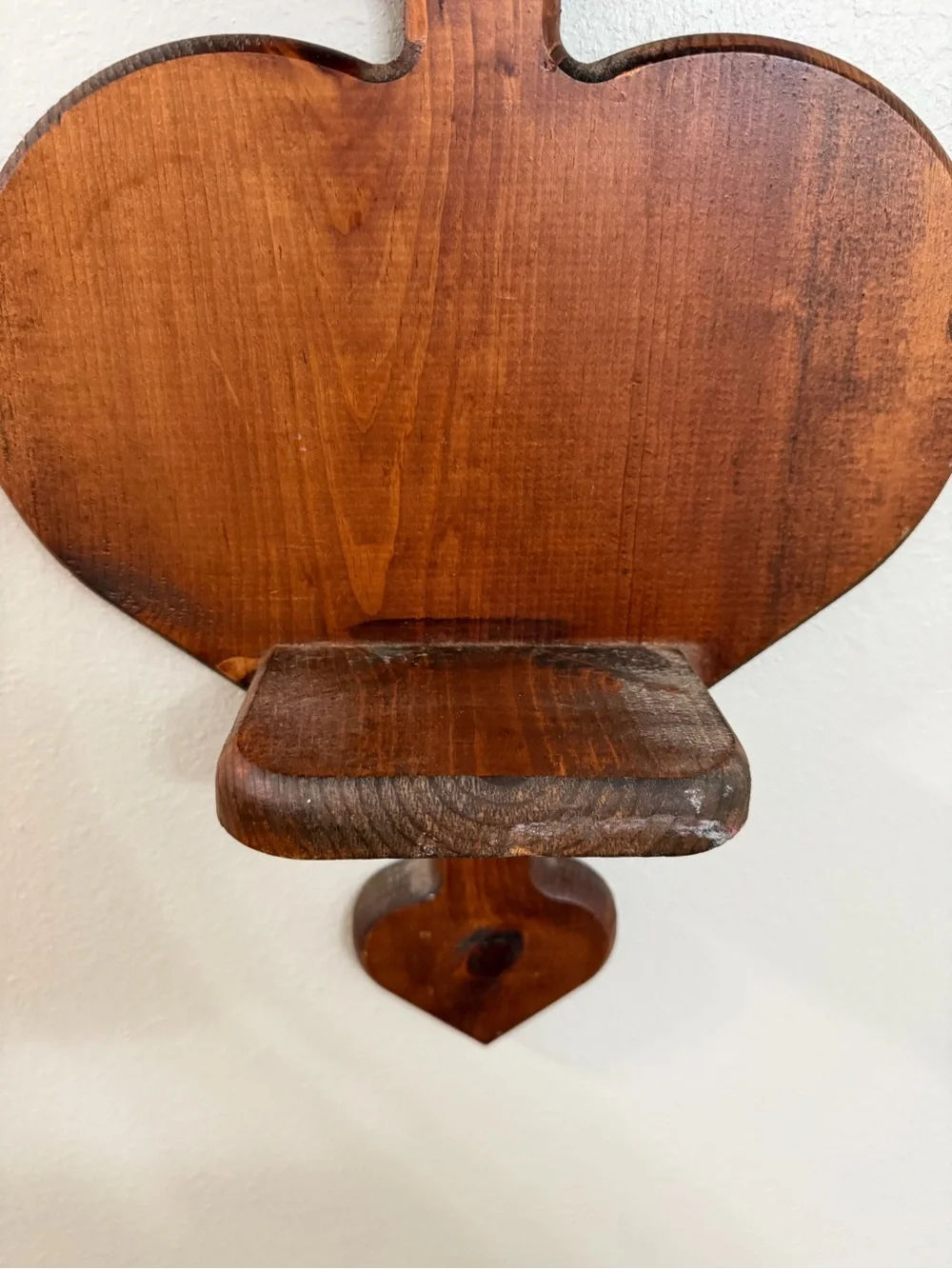 Vintage Wooden Heart Wall Shelf